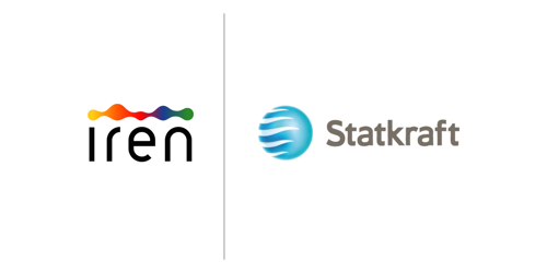 Logo Iren e logo Statkraft