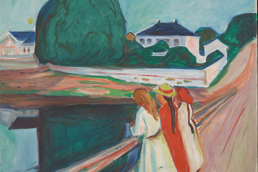 Quadro di Edvard Munch - The Girls on the Bridge